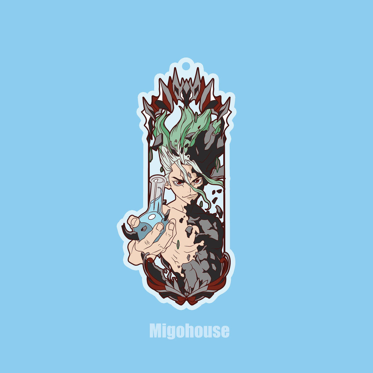 Dr. Stone Acrylic Charm – Senku & Gen