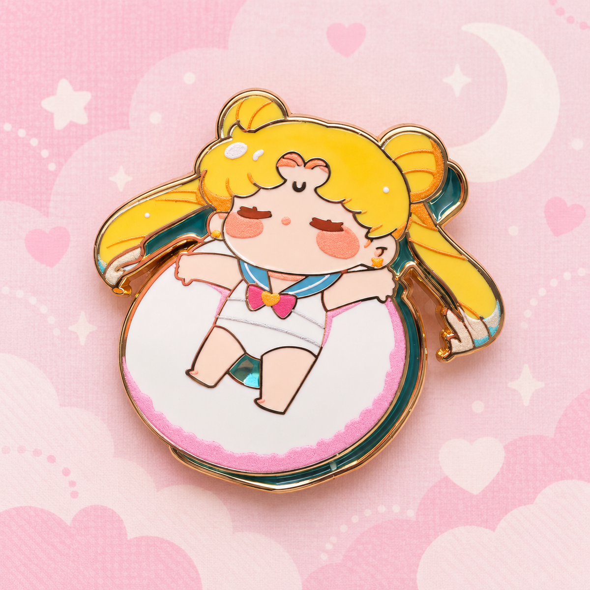 Chibi Swimming Sailor Moon Hard Enamel Pin | Sailor Moon
