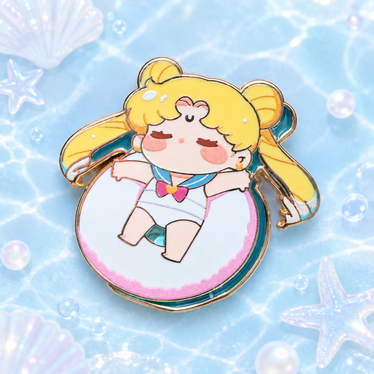 Chibi Swimming Sailor Moon Hard Enamel Pin | Sailor Moon