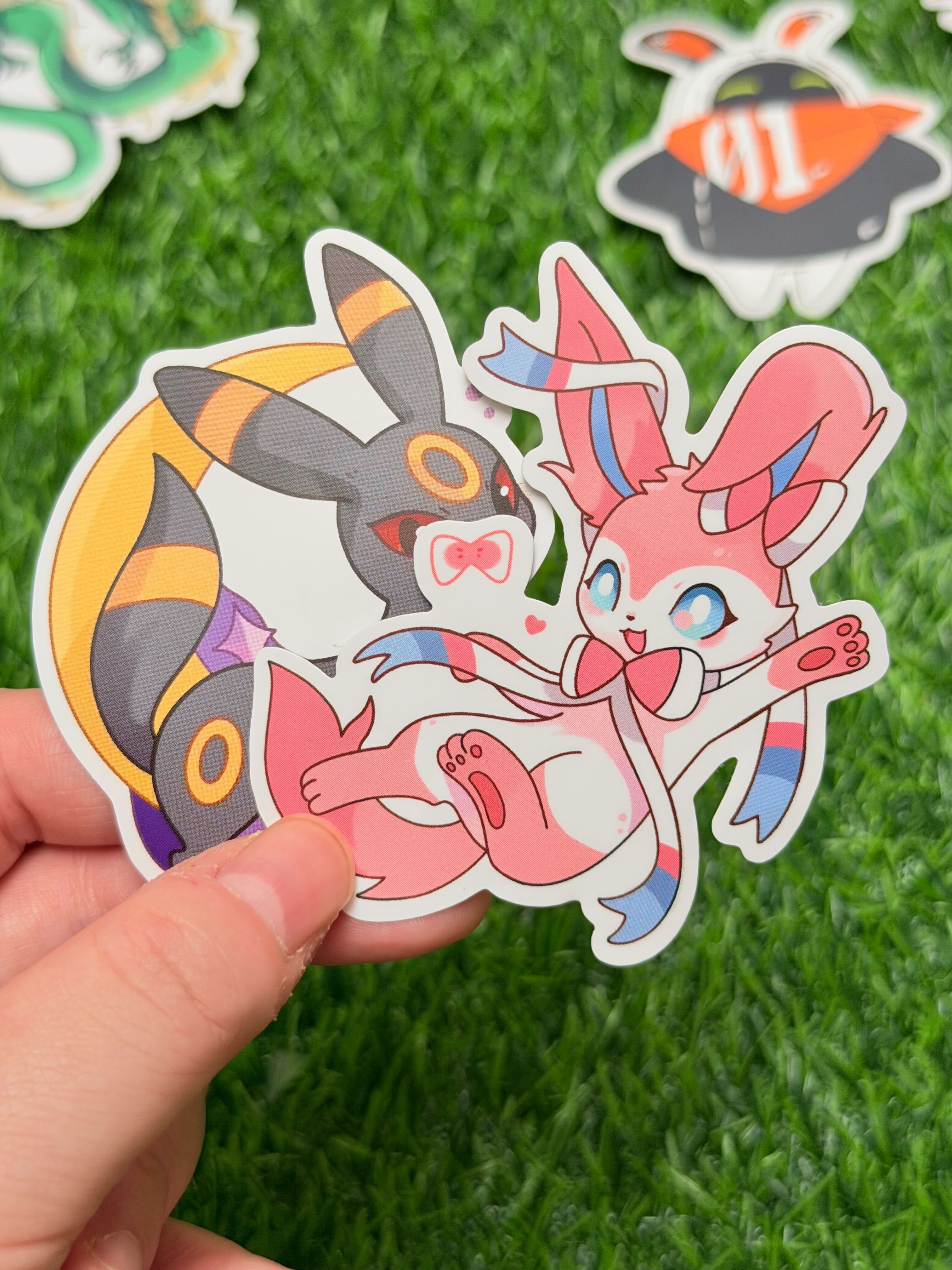 Pokémon Eeveelution Matte Vinyl Stickers | Umbreon & Sylveon