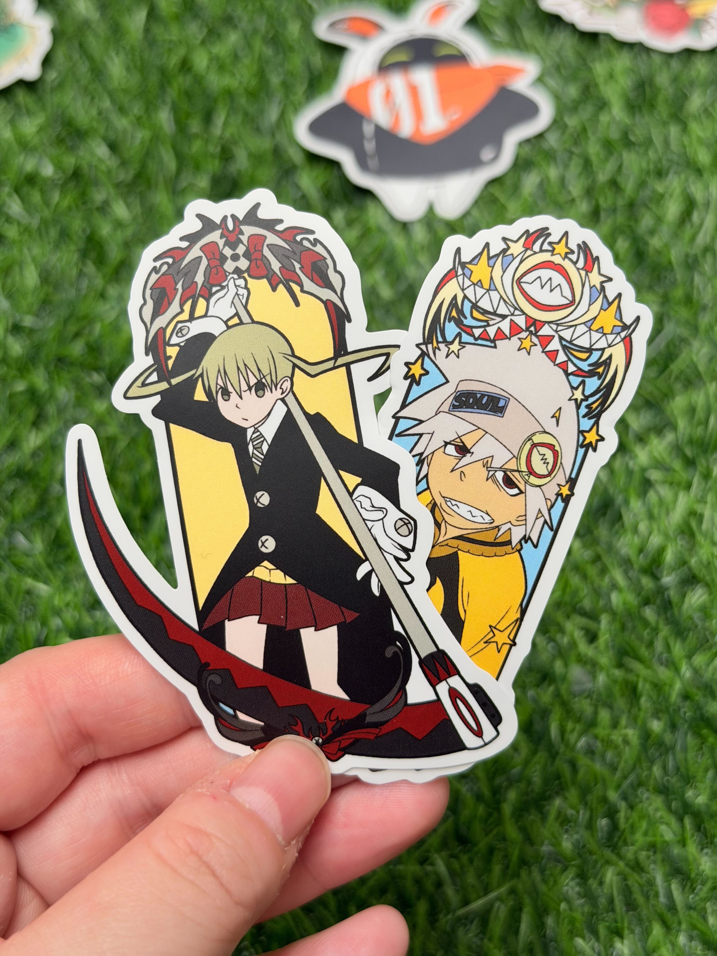 Soul Eater Matte Vinyl Stickers | Maka Albarn & Soul Evans