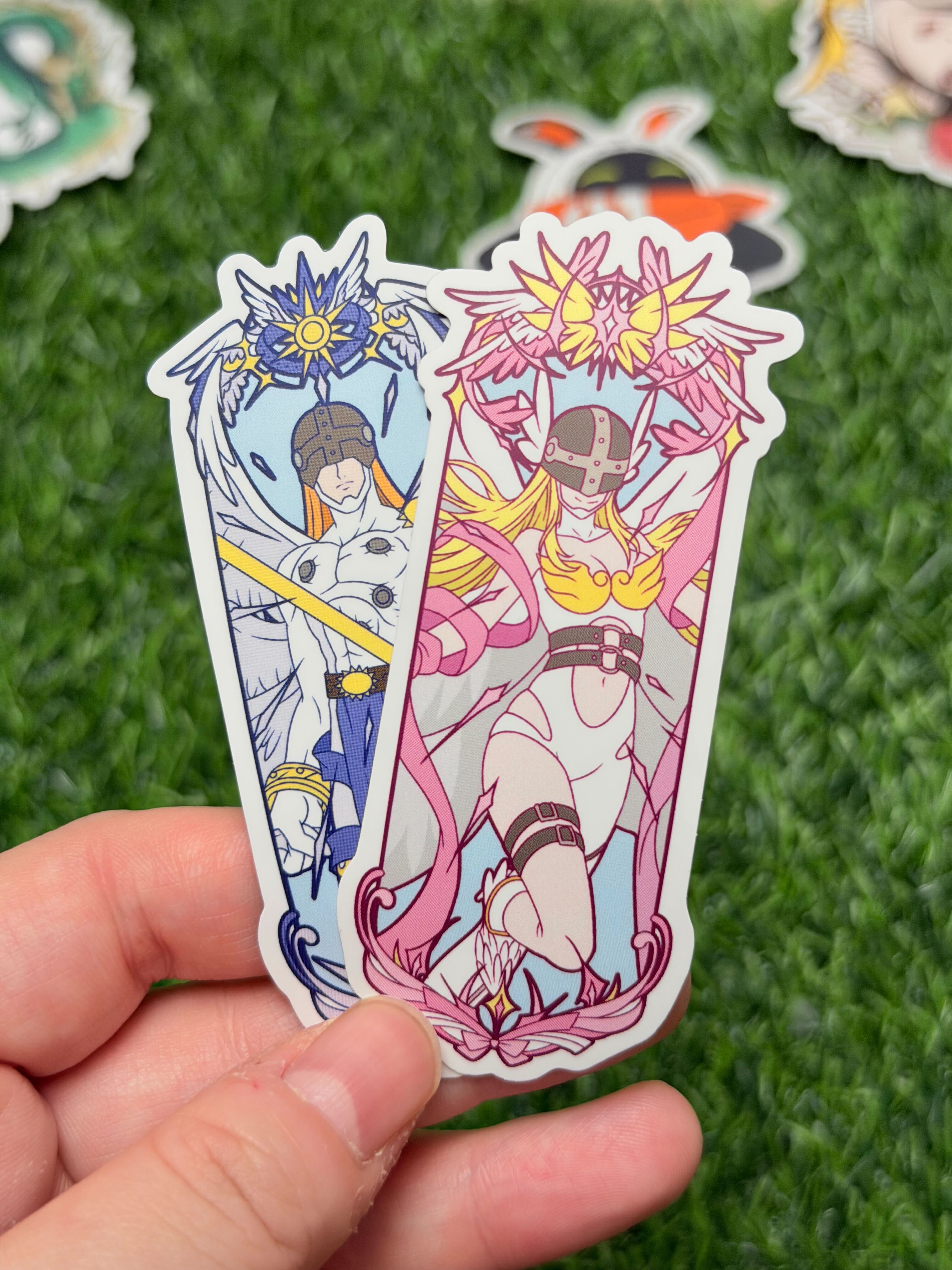 Digimon Matte Vinyl Stickers | Angemon & Angewomon