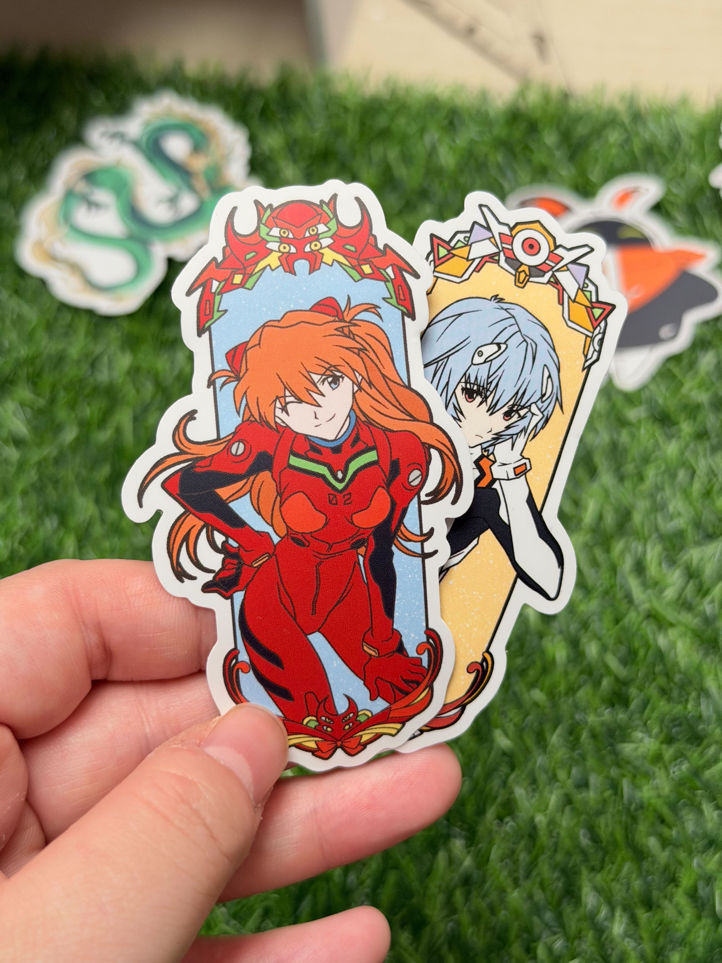 Neon Genesis Evangelion Matte Vinyl Stickers | Asuka Langley Soryu & Rei Ayanami