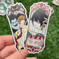 Death Note Matte Vinyl Stickers | Light Yagami & L