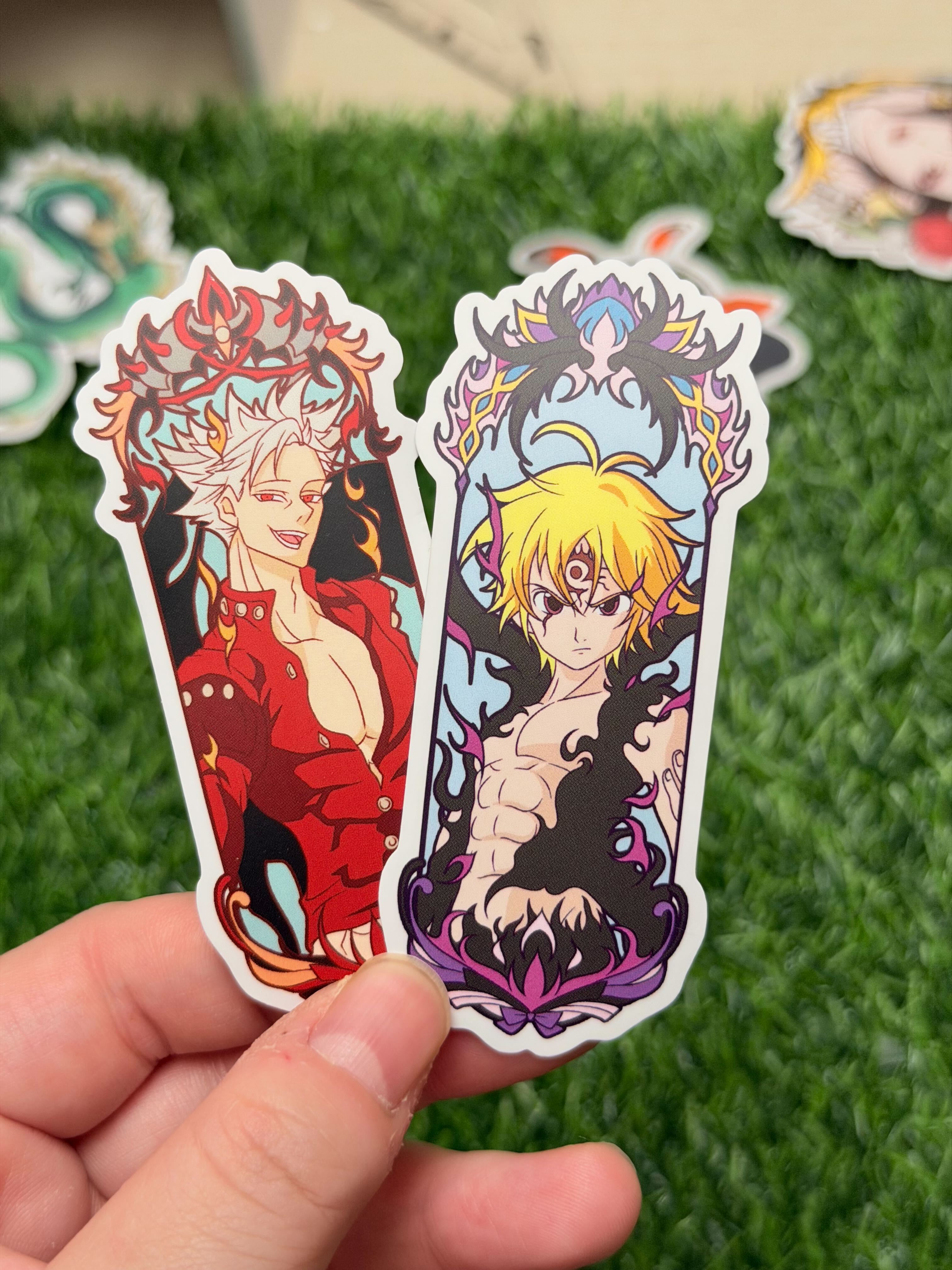The Seven Deadly Sins Matte Vinyl Stickers | Meliodas & Ban