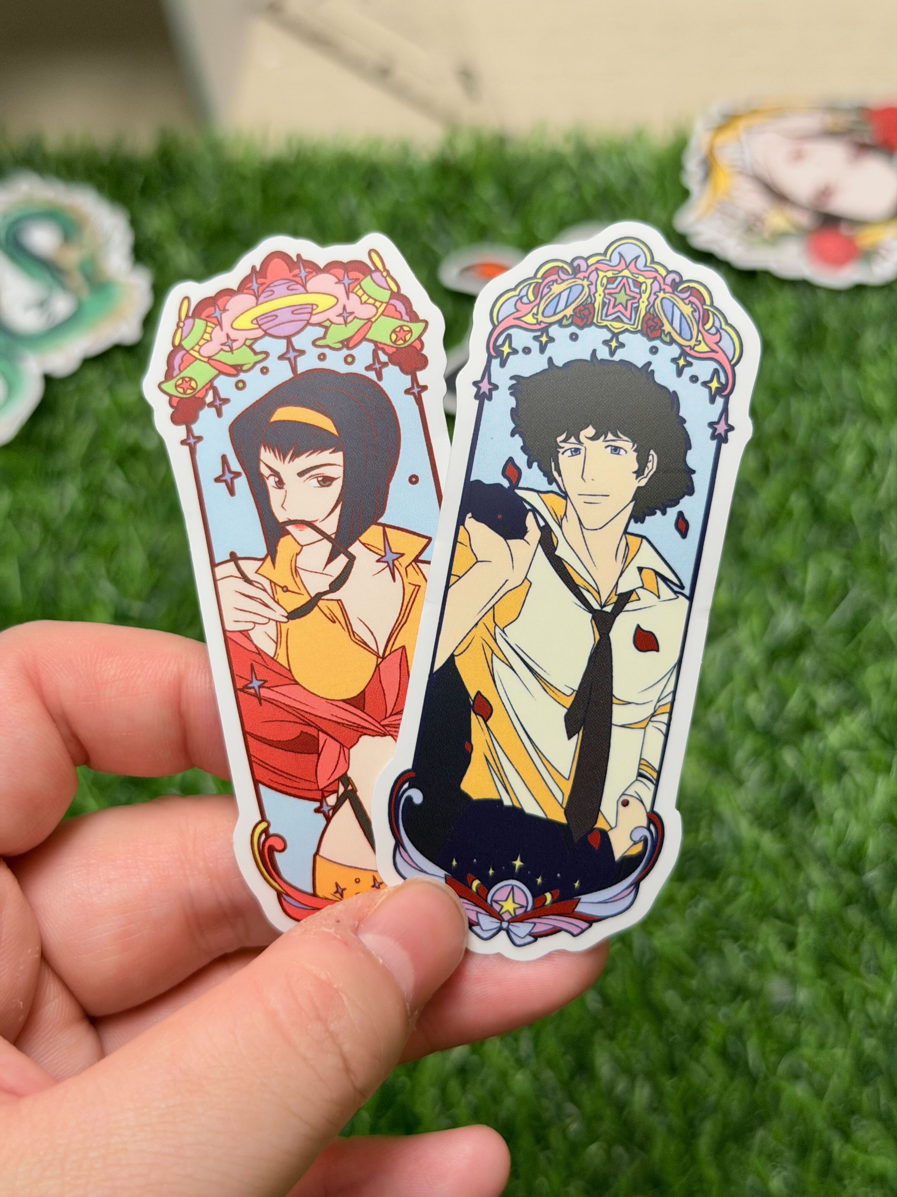 Cowboy Bebop Matte Vinyl Stickers | Spike Spiegel & Faye Valentine