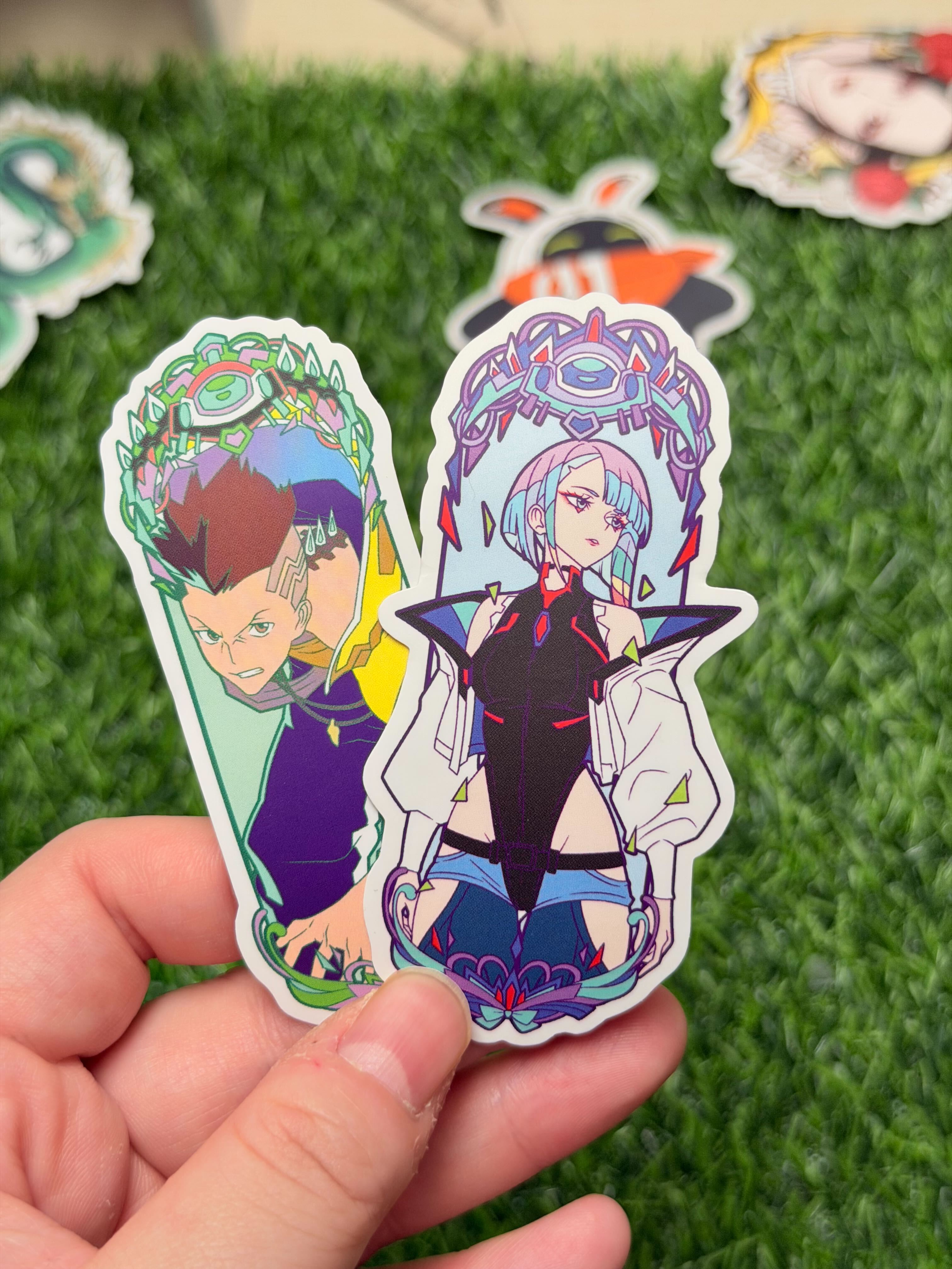 Cyberpunk: Edgerunners Matte Vinyl Stickers | Lucy & David Martinez