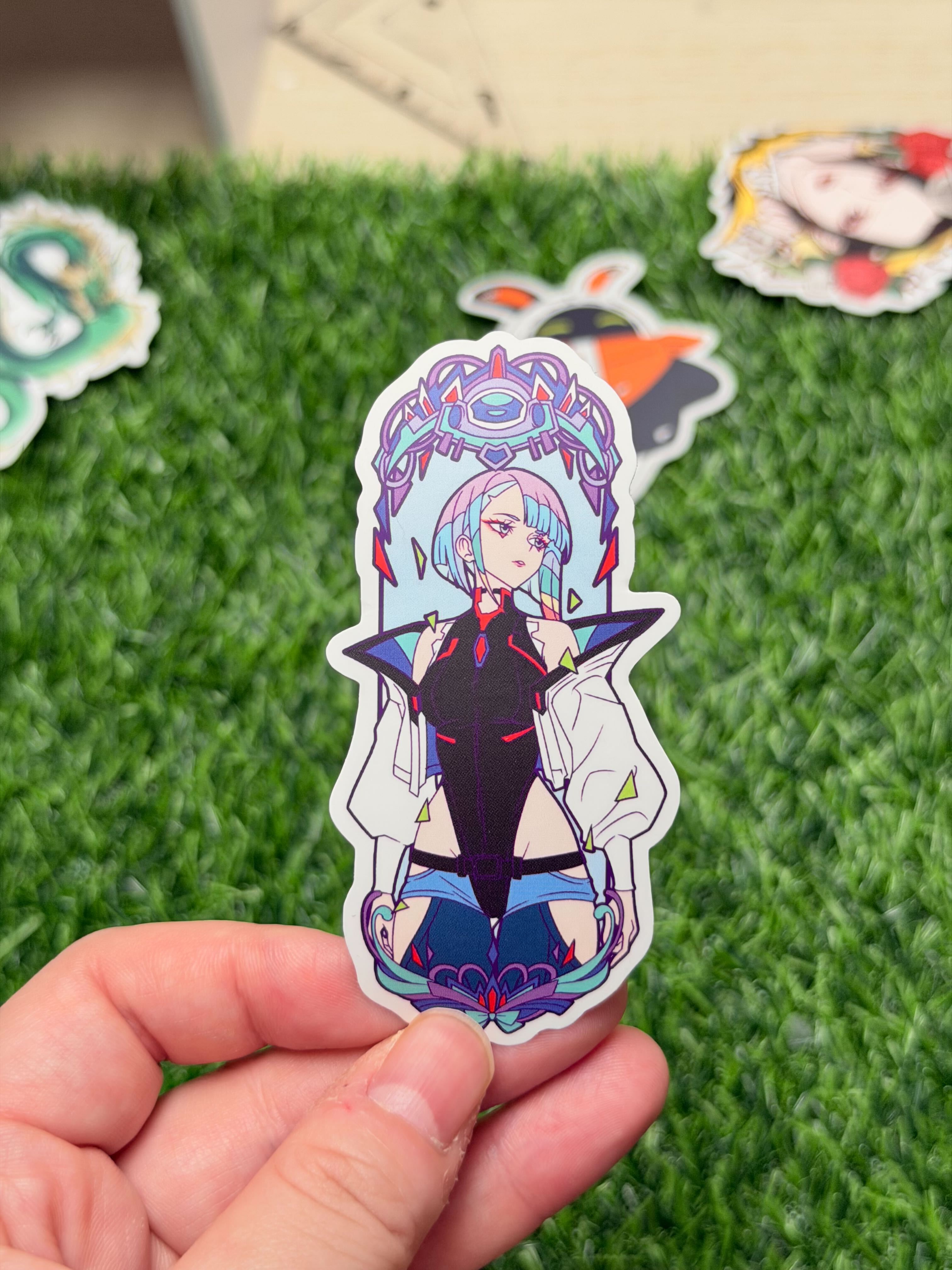 Cyberpunk: Edgerunners Matte Vinyl Stickers | Lucy & David Martinez