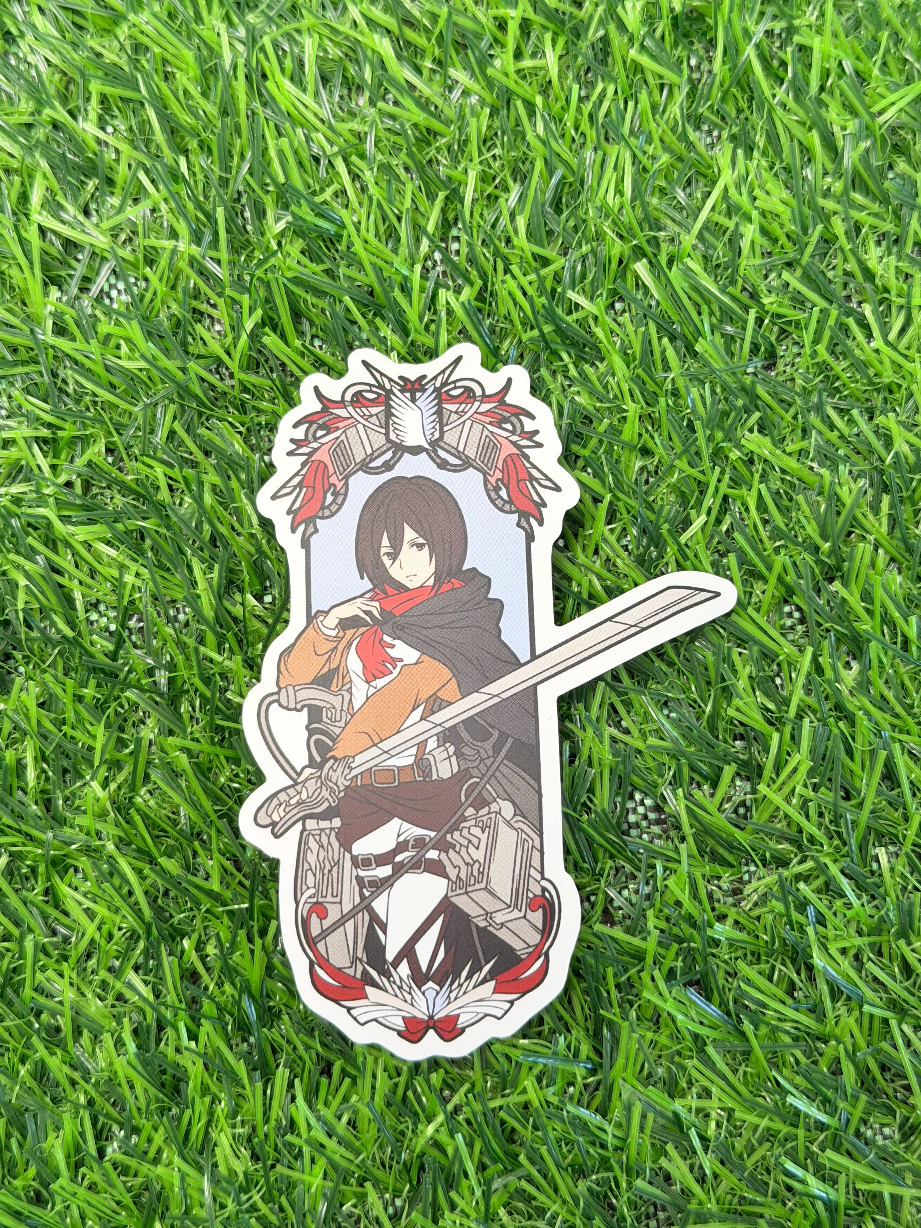 Attack on Titan Matte Vinyl Stickers | Levi Ackerman & Mikasa Ackerman