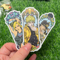 JoJo's Bizarre Adventure Matte Vinyl Stickers – Jotaro Kujo, Dio Brando & Jolyne Cujoh