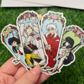 Inuyasha Matte Vinyl Stickers – Inuyasha, Kagome, Sesshomaru & Kikyo