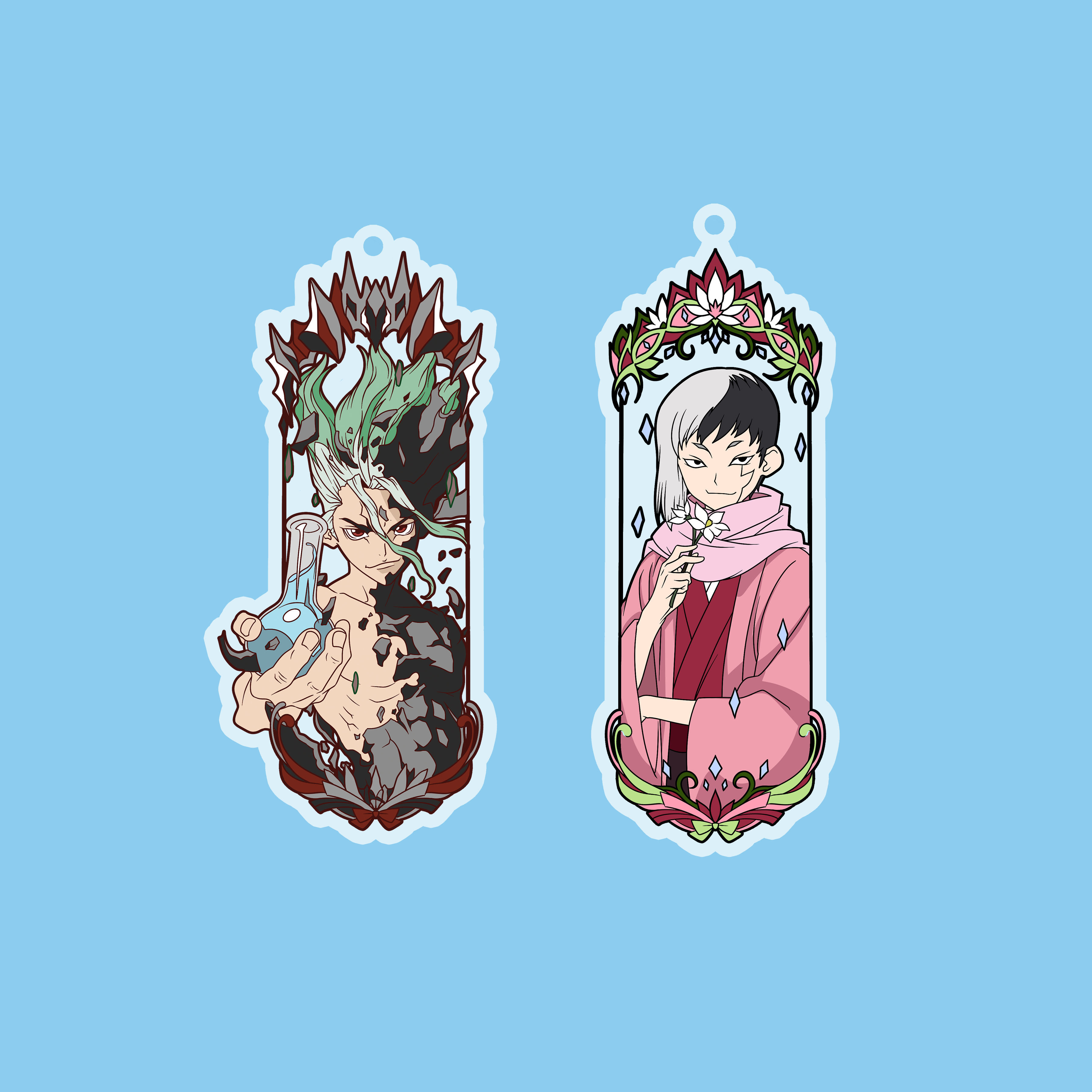 Dr. Stone Acrylic Charm – Senku & Gen