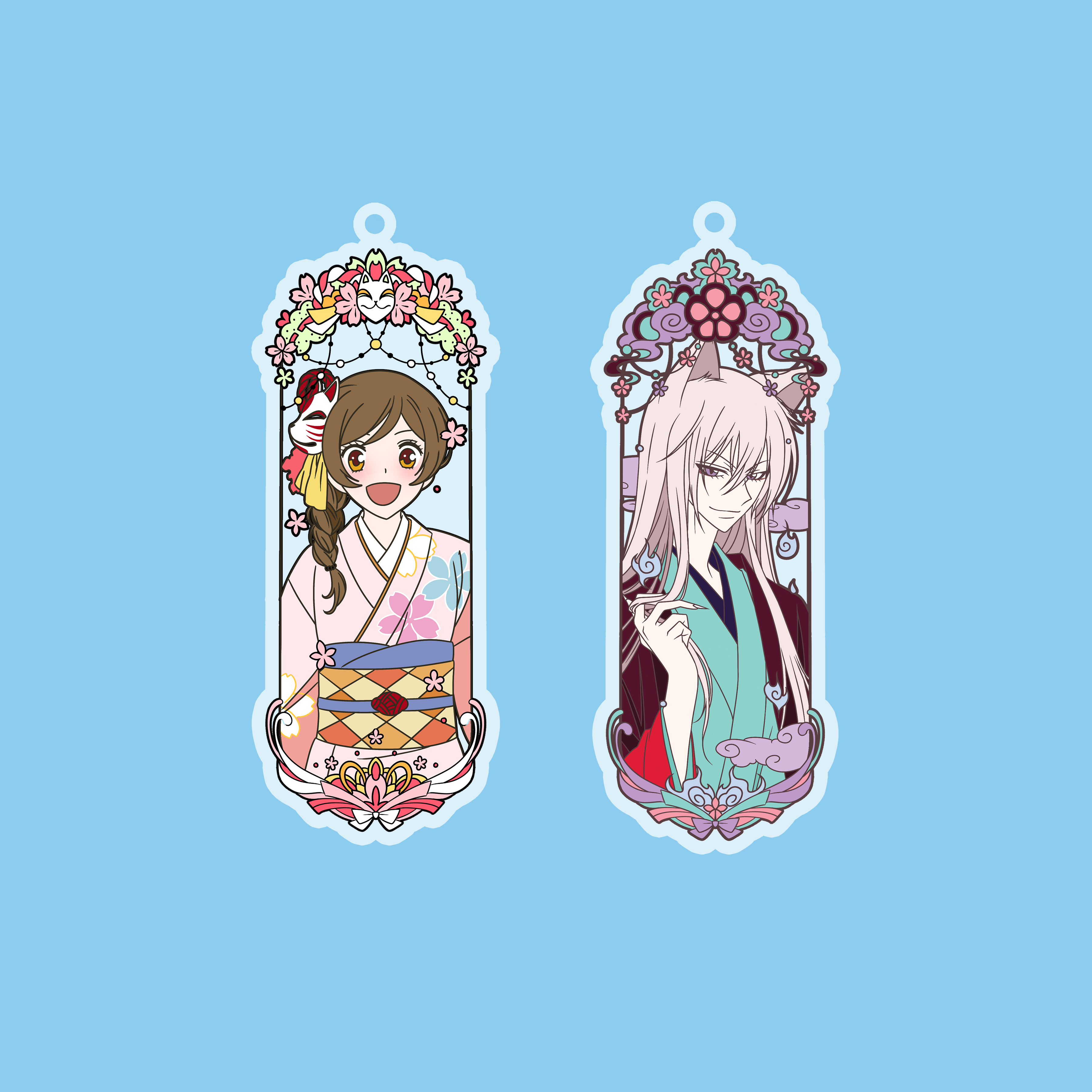 Kamisama Kiss Acrylic Charm – Tomoe & Nanami