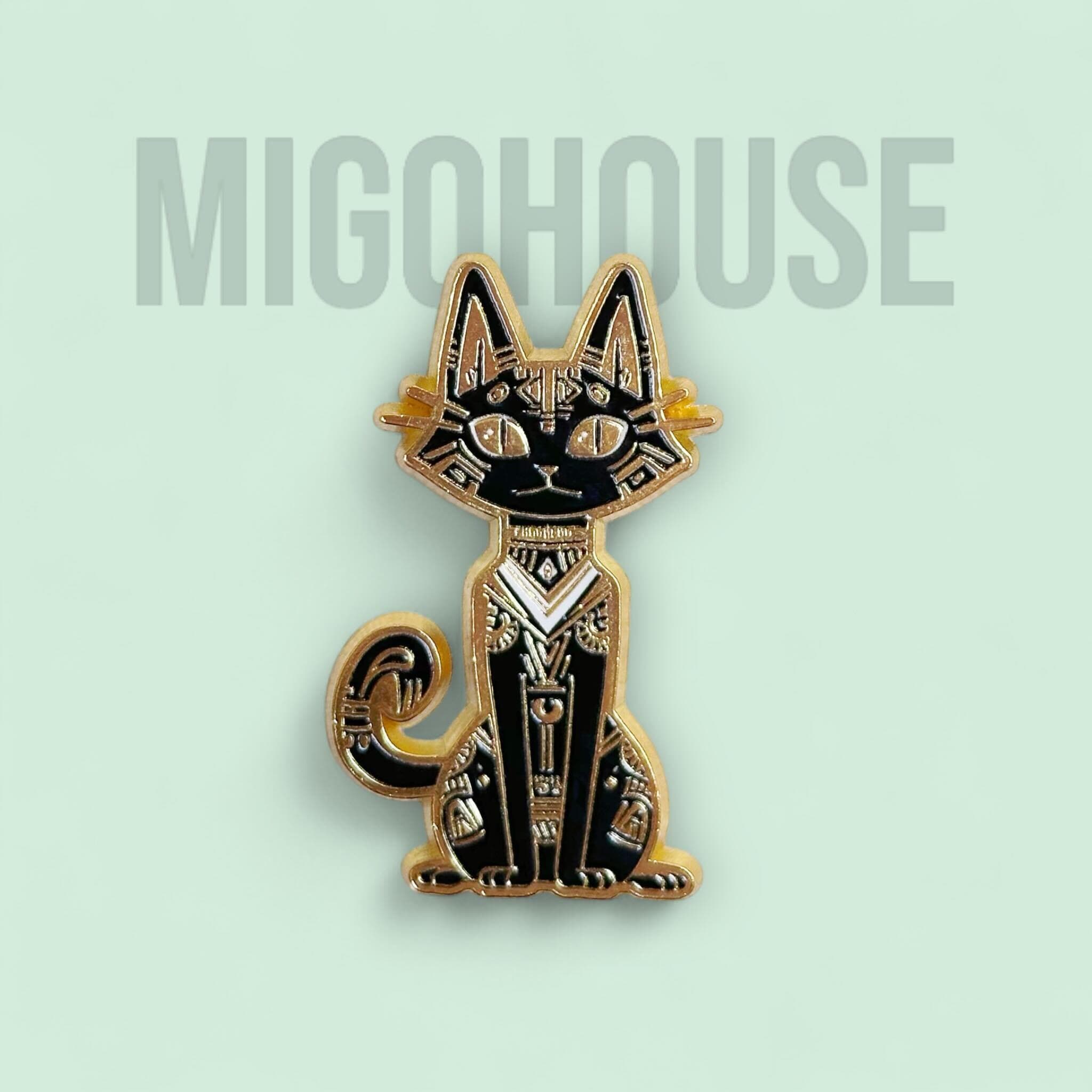 Egyptian Cat Enamel Pin: Maus Bag Backpack Pin