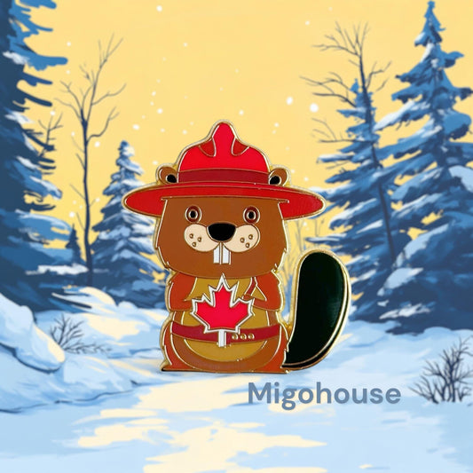 Canada Beaver Enamel Pin | Backpack & Bag Accessory