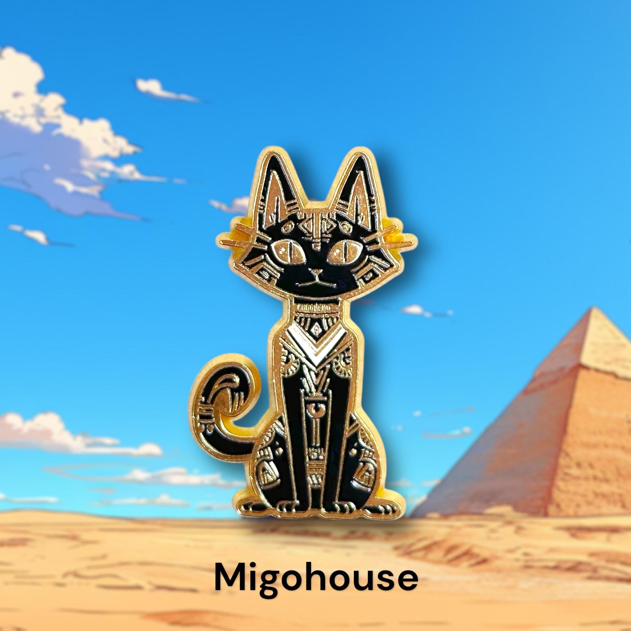 Egyptian Cat Enamel Pin: Maus Bag Backpack Pin