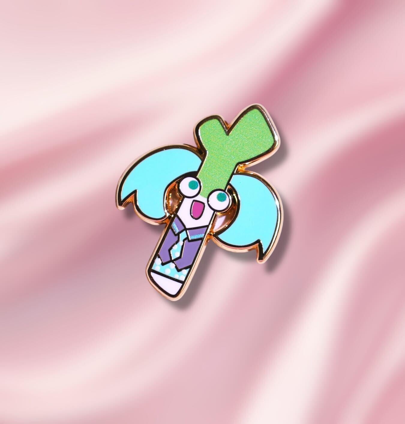Hatsune Miku Onion Enamel Pin: Virtual Vocalist Funny Pin
