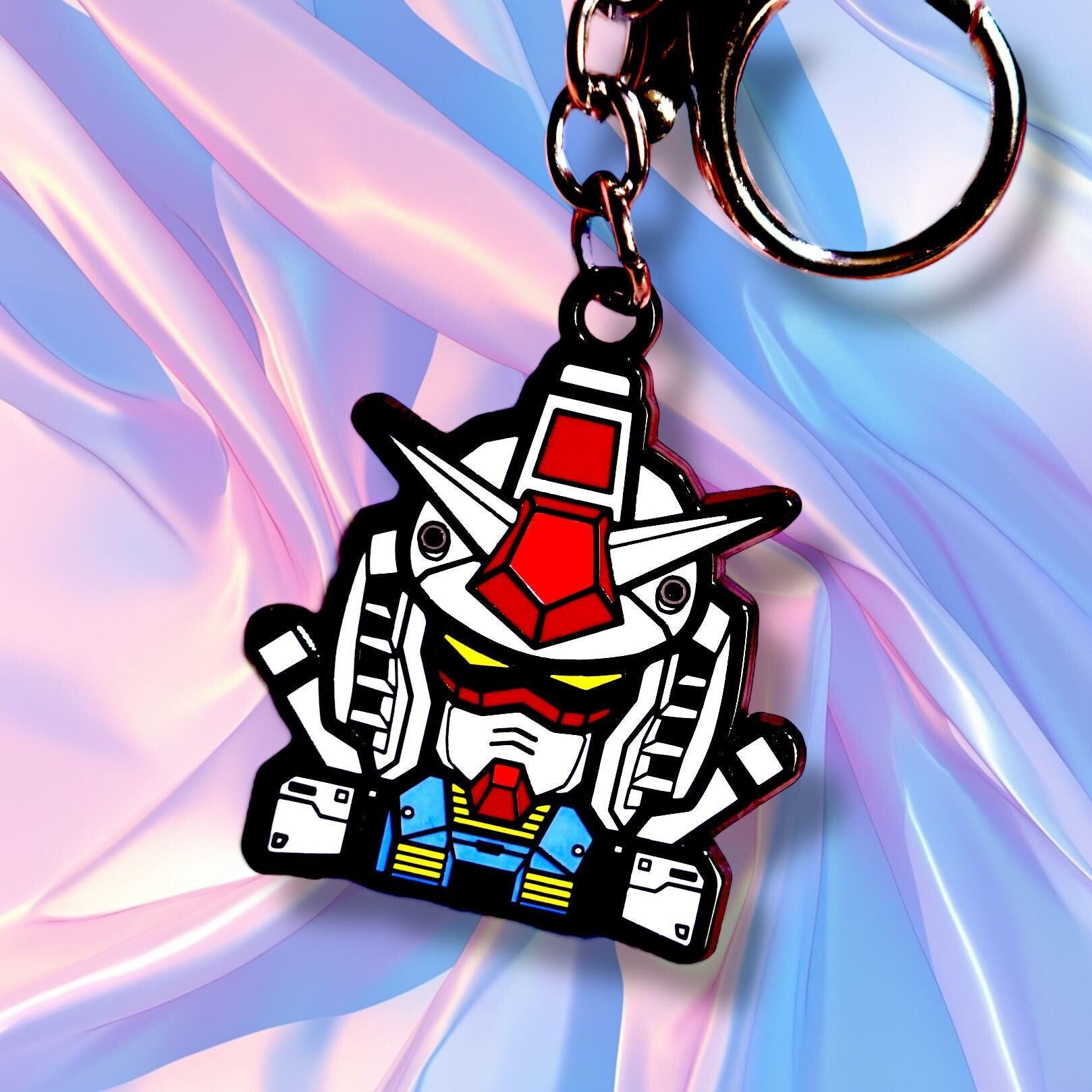 Gundam Enamel Keychain: Anime Bag Charm