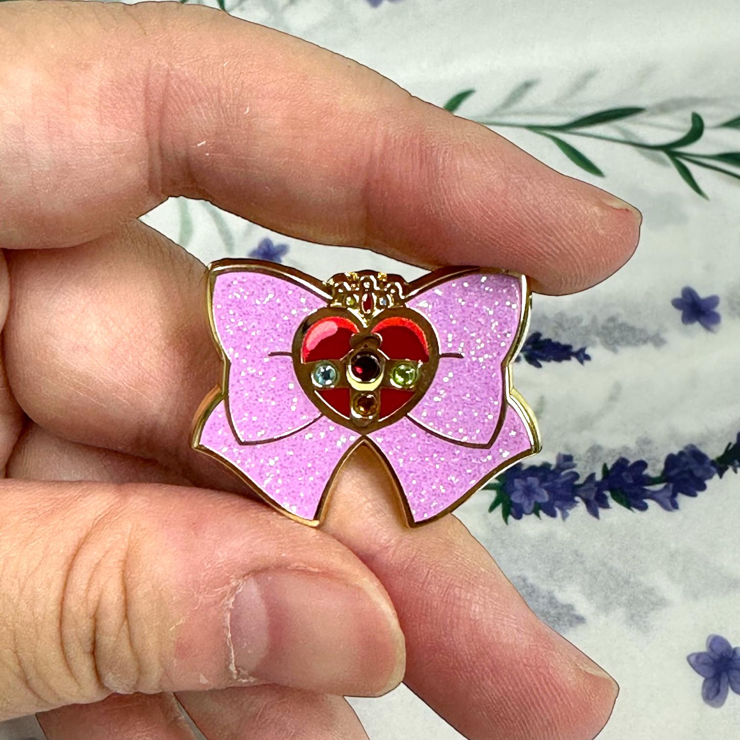 Sailor Moon Cosmic Heart Compact & Luna Cat Enamel Pin