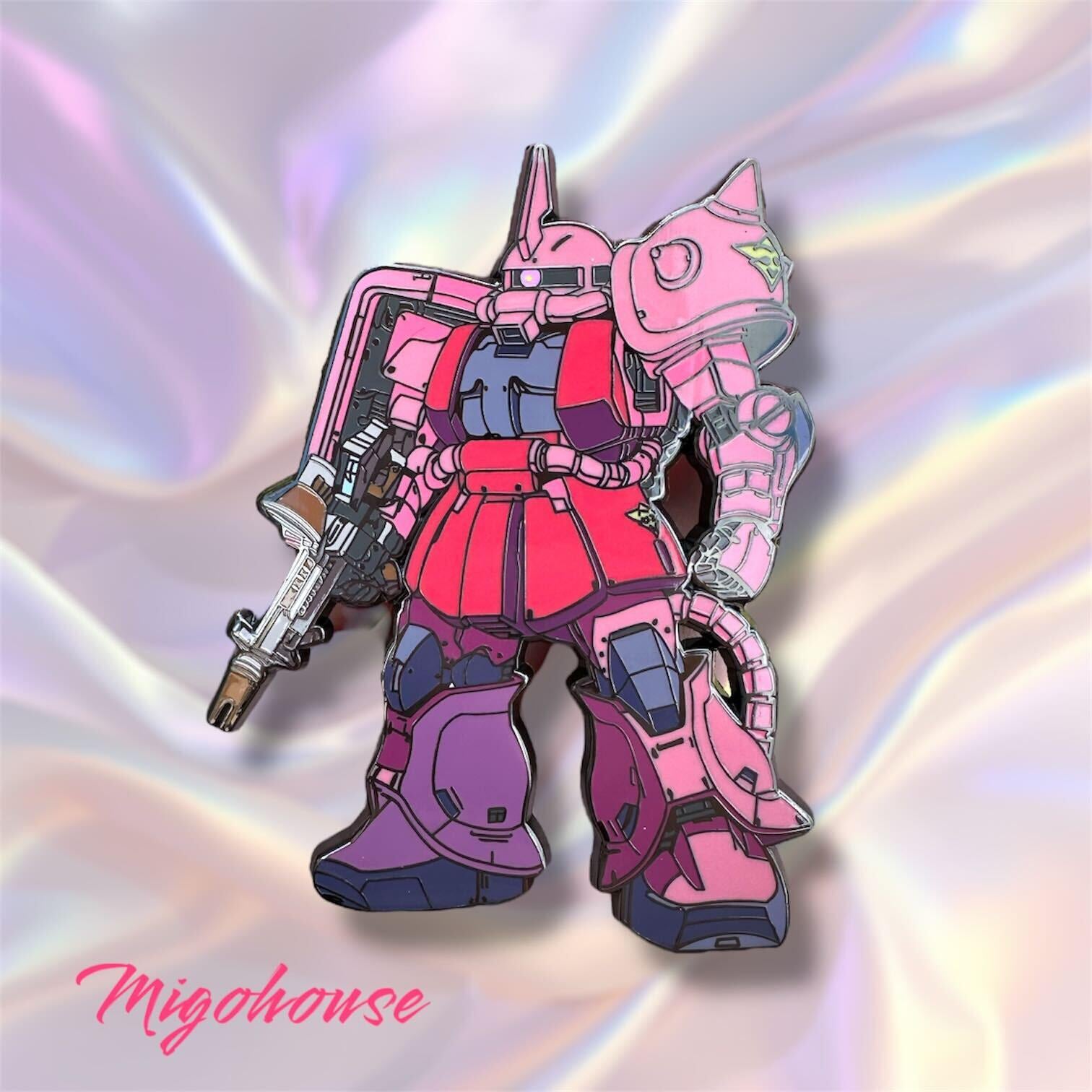 Large Gundam Zaku Enamel Pin: Anime Gift for Boys (80mm/3")