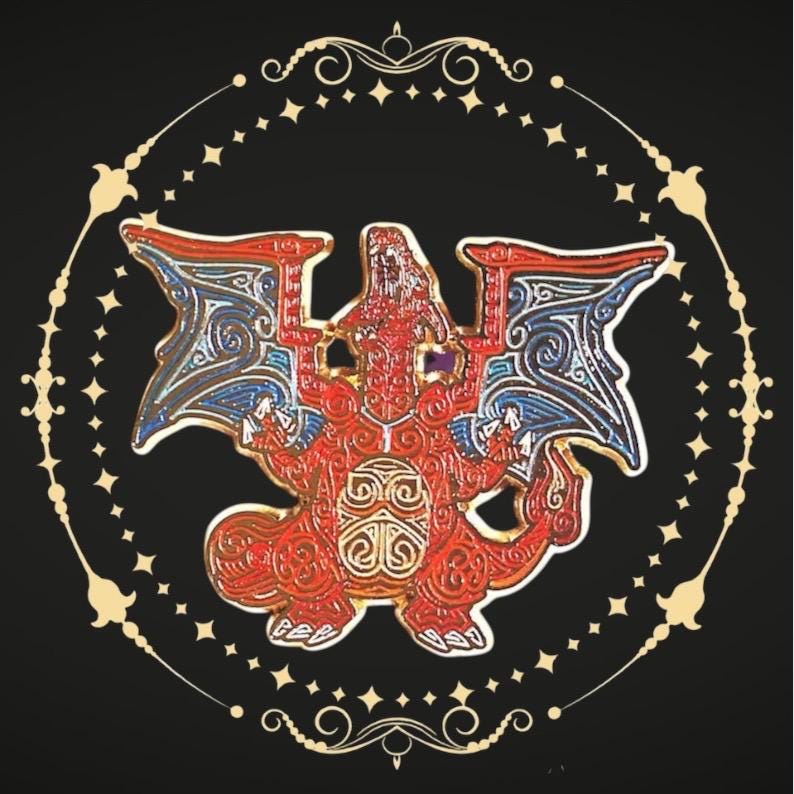 Charizard Hard Enamel Pin: Anime Dragon Backpack Pin