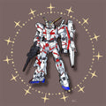 Large Unicorn Gundam Enamel Pin: Anime Backpack Pin