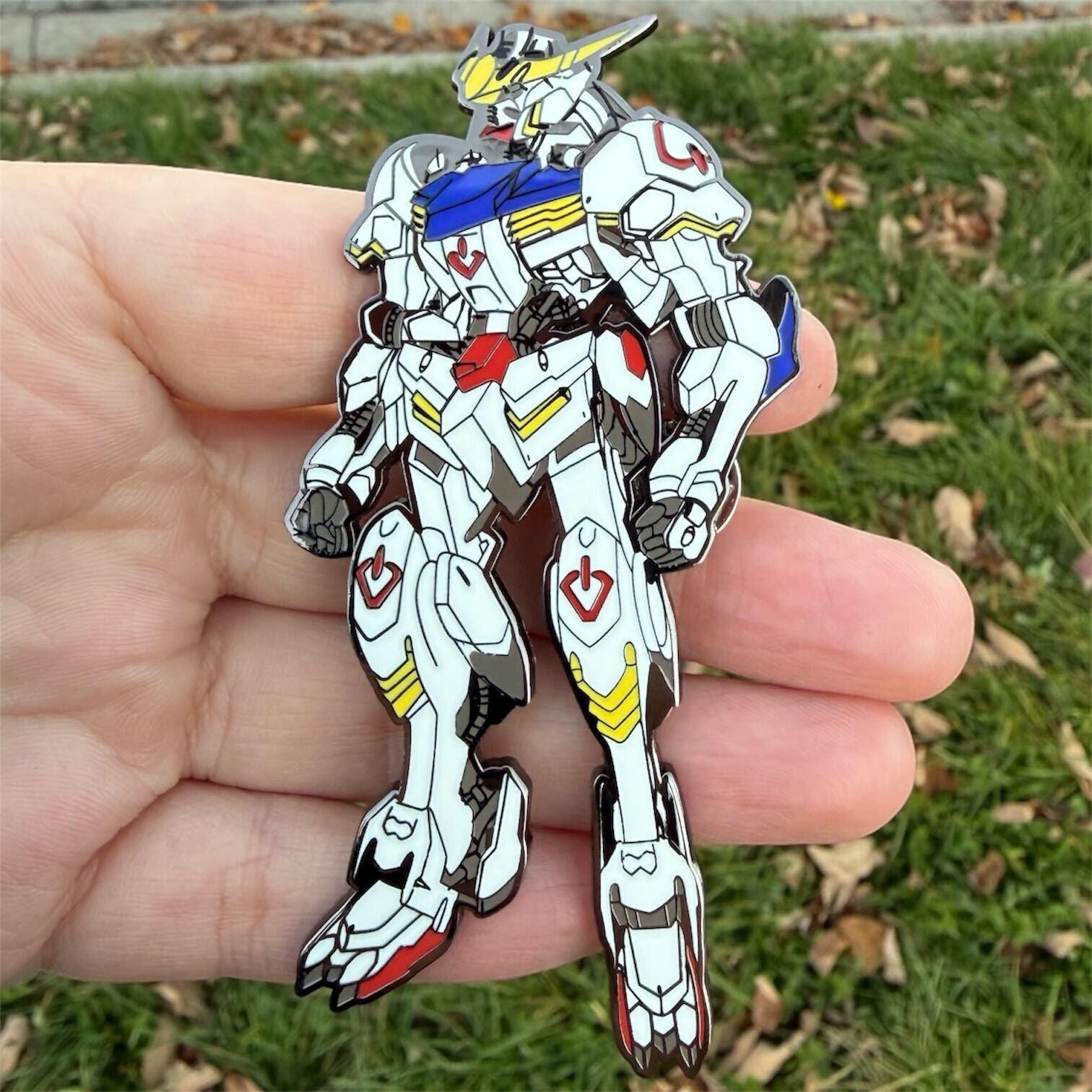 Barbatos Gundam Enamel Pin: Anime Backpack Accessory. Iron-Blooded Orphans