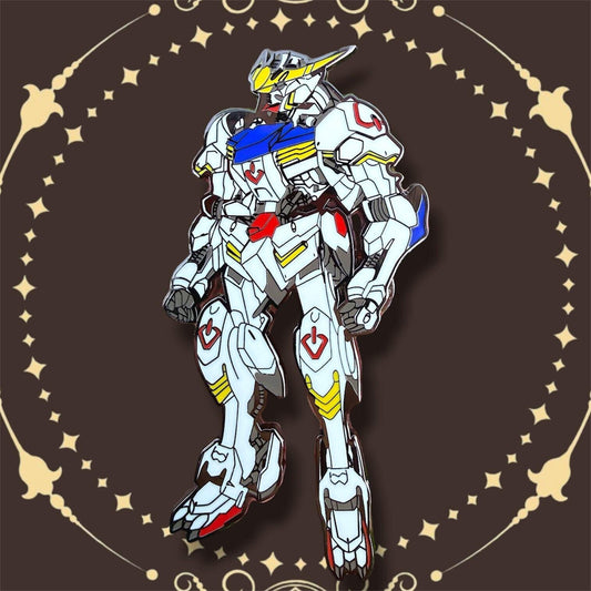 Barbatos Gundam Enamel Pin: Anime Backpack Accessory. Iron-Blooded Orphans