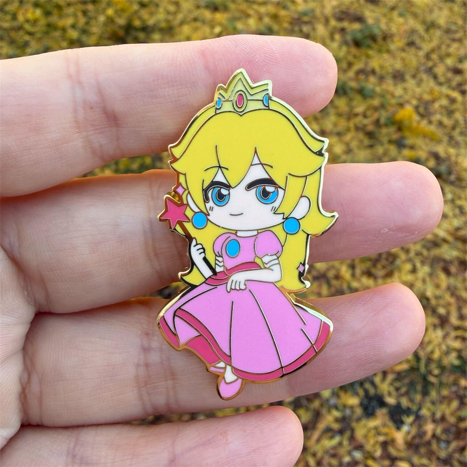 Peach Mario Hard Enamel Pin | princess peach