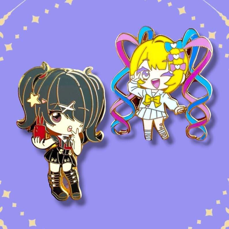 Kangel Hard Enamel Pin: Needy Streamer Overload, Chibi Style, Ame chan