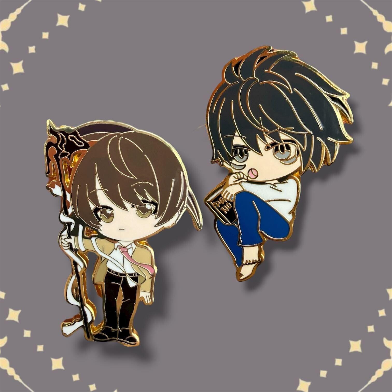 Light Yagami & L Enamel Pin Set | Death note Pins