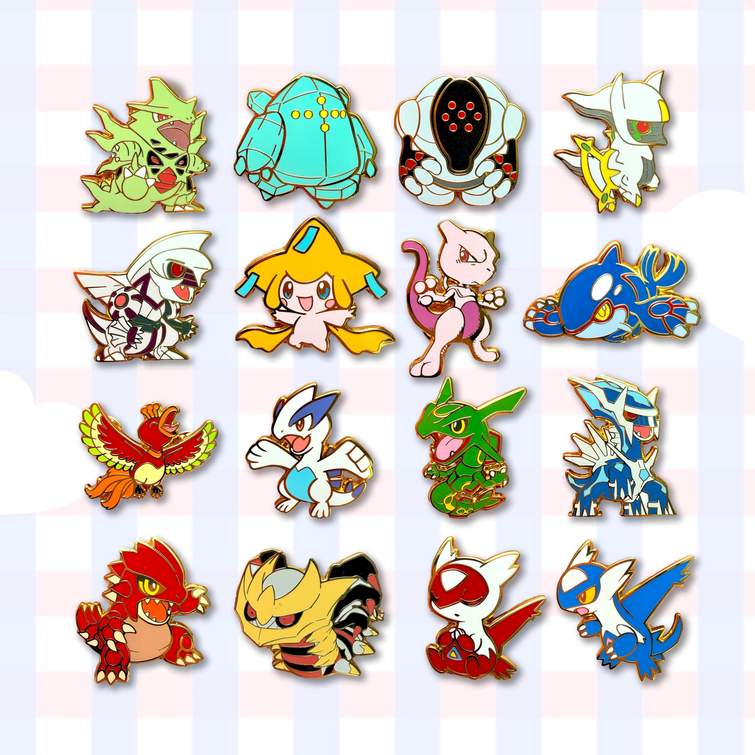 Pokemon Legendary enamel pins