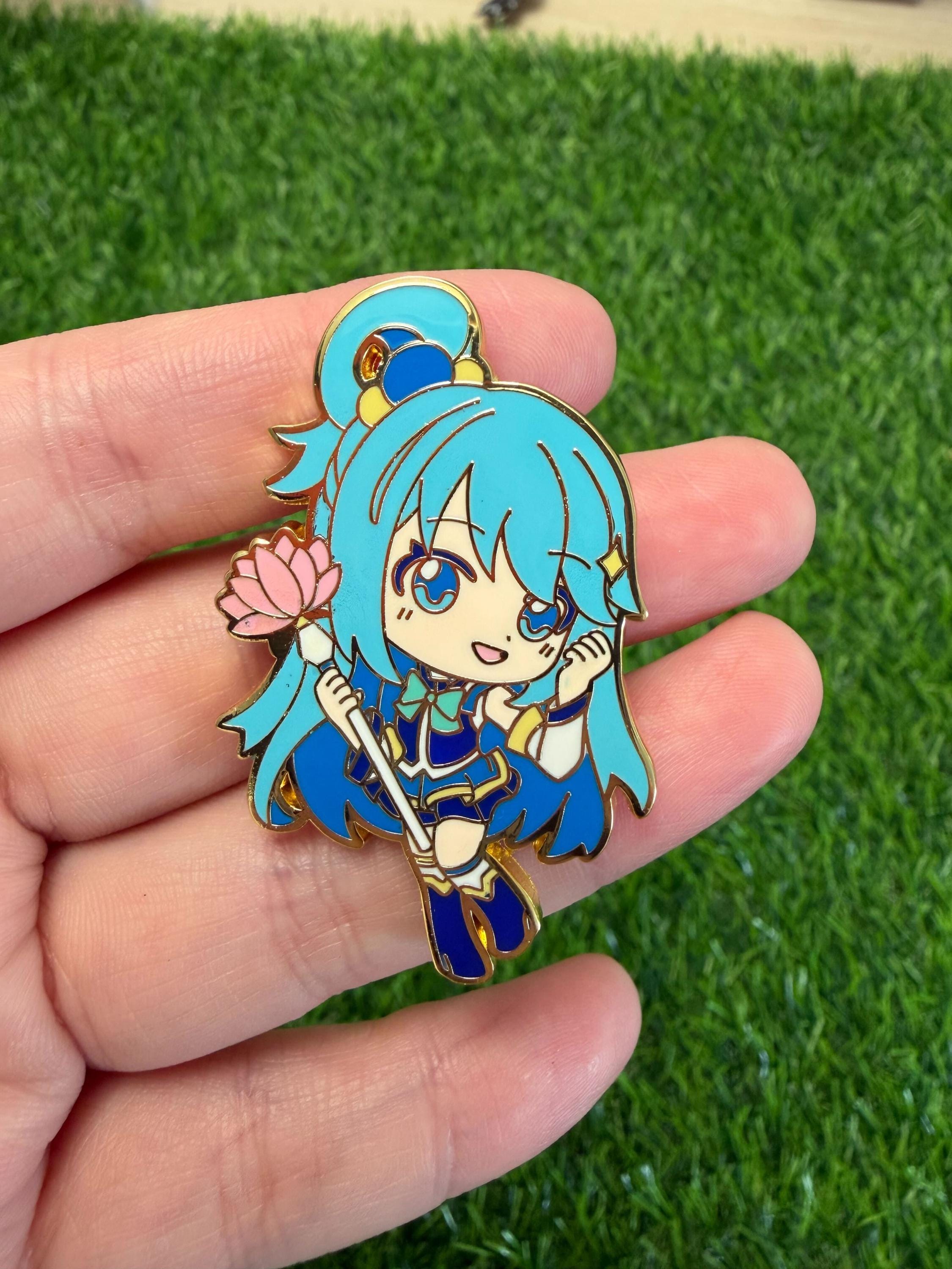KonoSuba Hard Enamel Pins – Aqua & Megumin, God's Blessing on This Wonderful World
