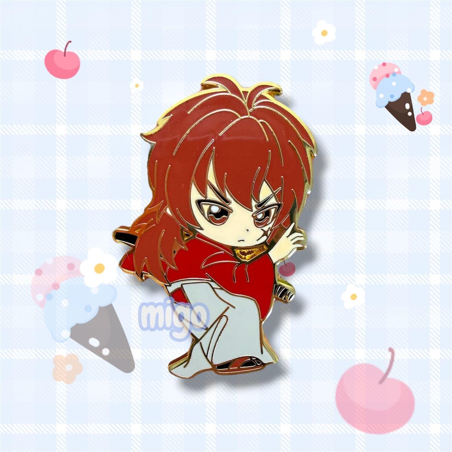 Kenshin Enamel Pin: Rurouni Kenshin Accessory
