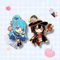 KonoSuba Hard Enamel Pins – Aqua & Megumin, God's Blessing on This Wonderful World