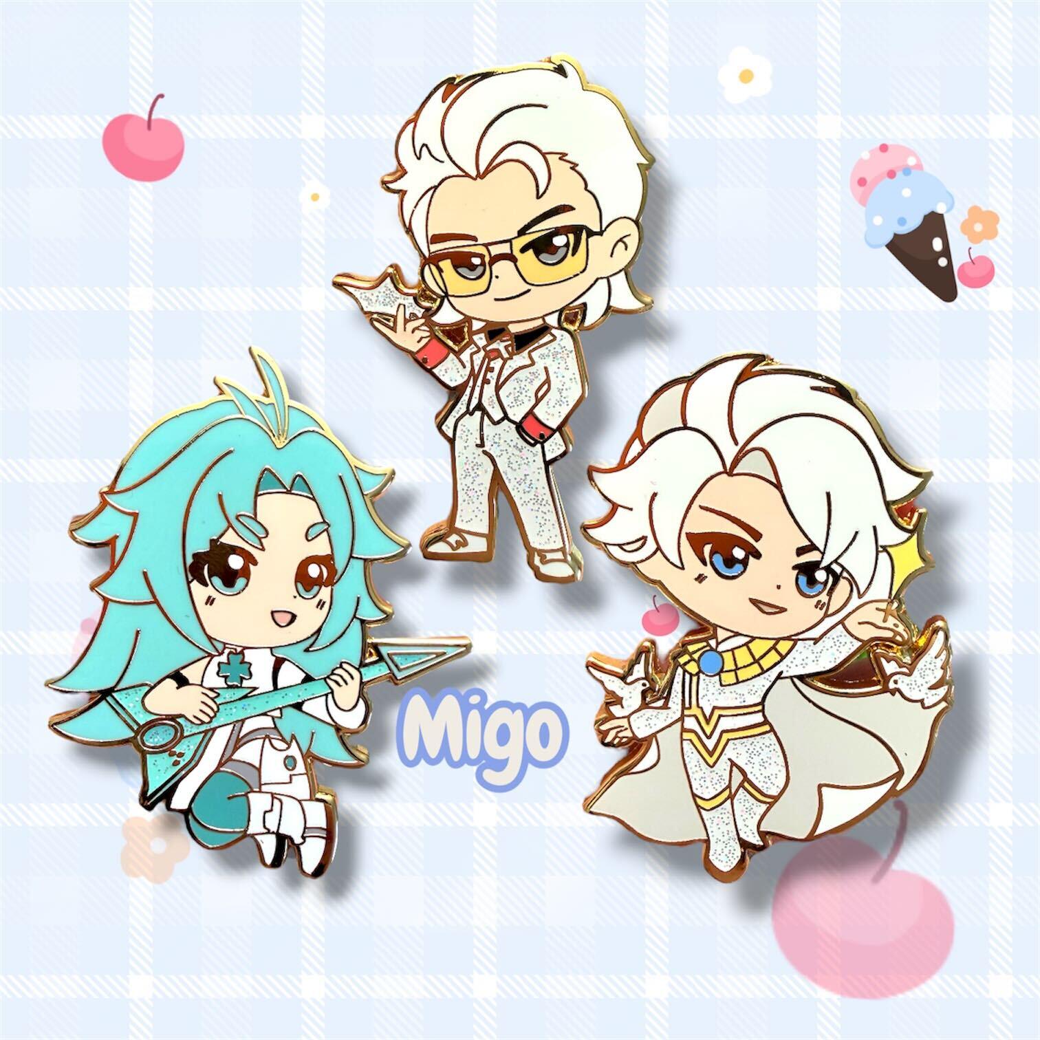 To Be Hero X Hard Enamel Pins – X , Nice and Lucky Cyan