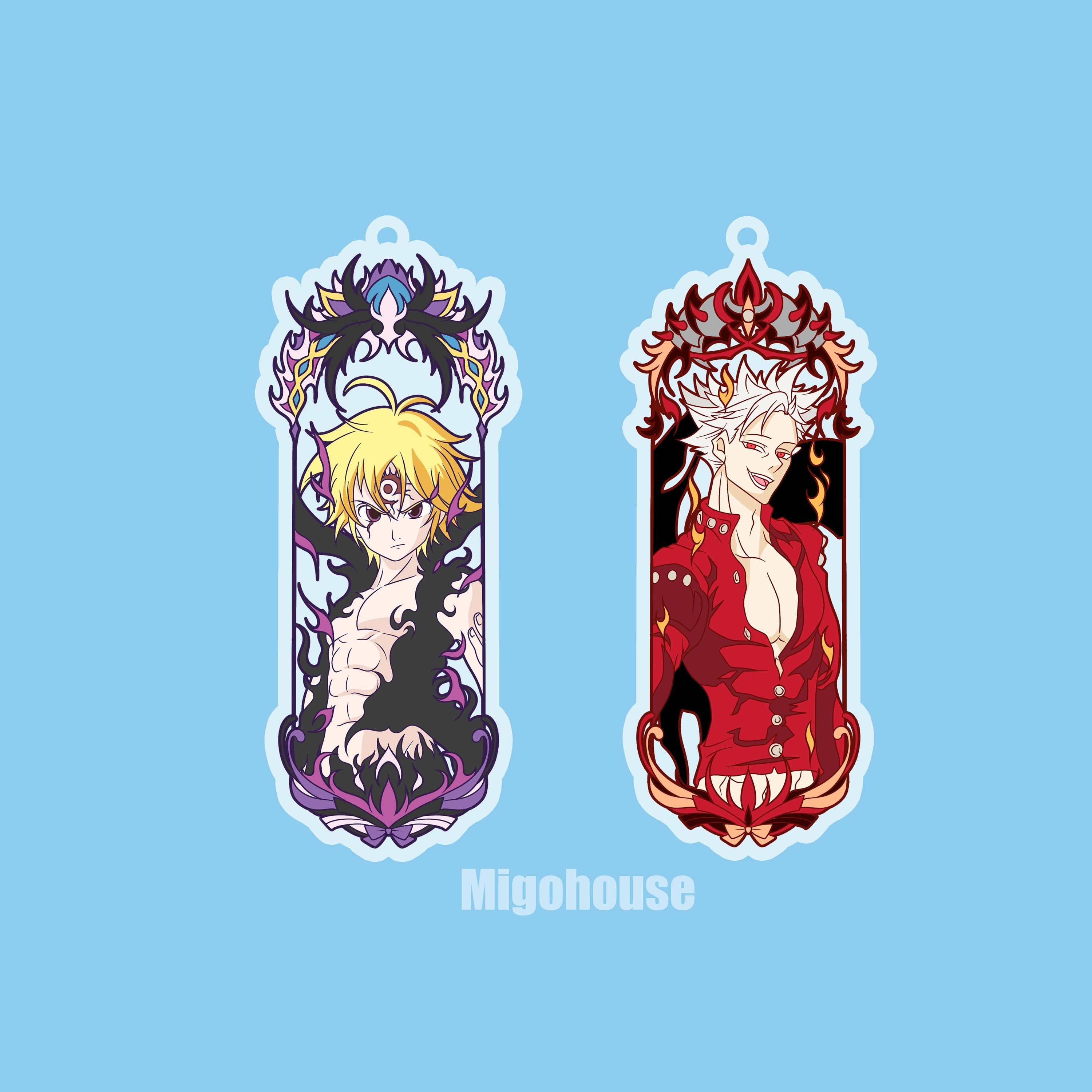 seven deadly sins  Acrylic charms , Meliodas and Ban