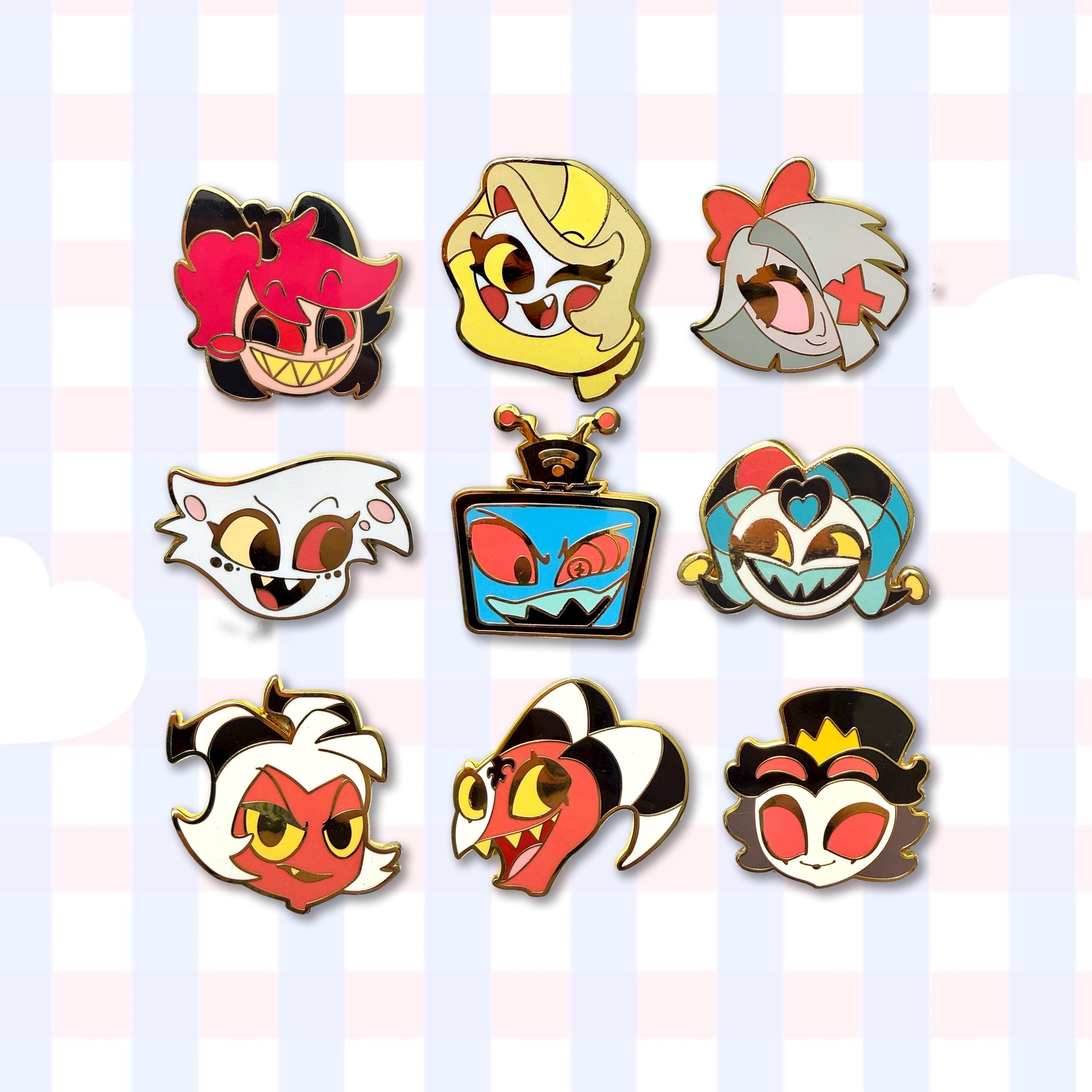 Helluva Boss & Hard Enamel Pins – Vox, Alastor, Charlie, Vaggi, Angel Dust,  Blitzo, Moxxie,Stolas, Fizzarolli