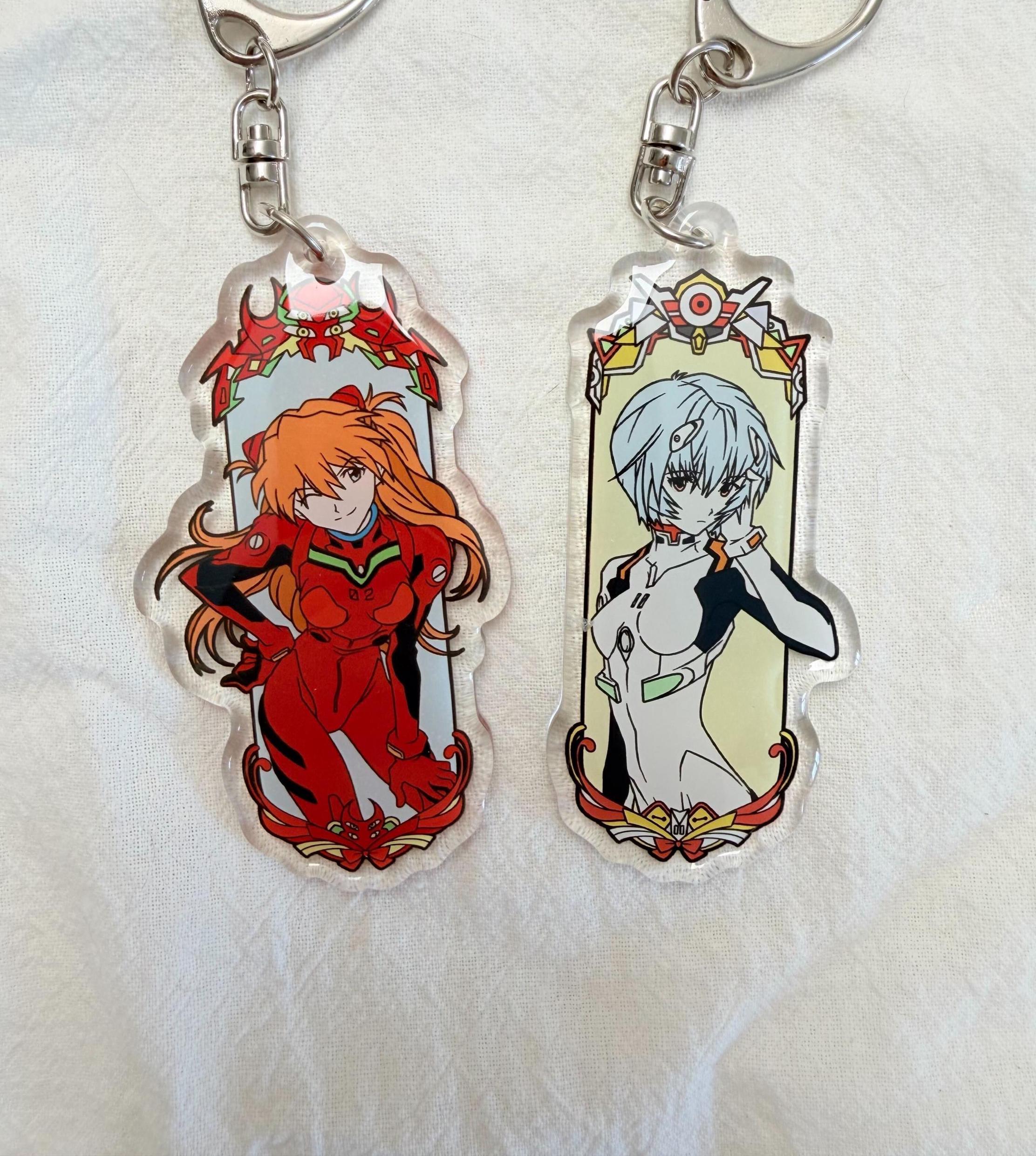 Evangelion eva Acrylic charms , Asuka and Rei