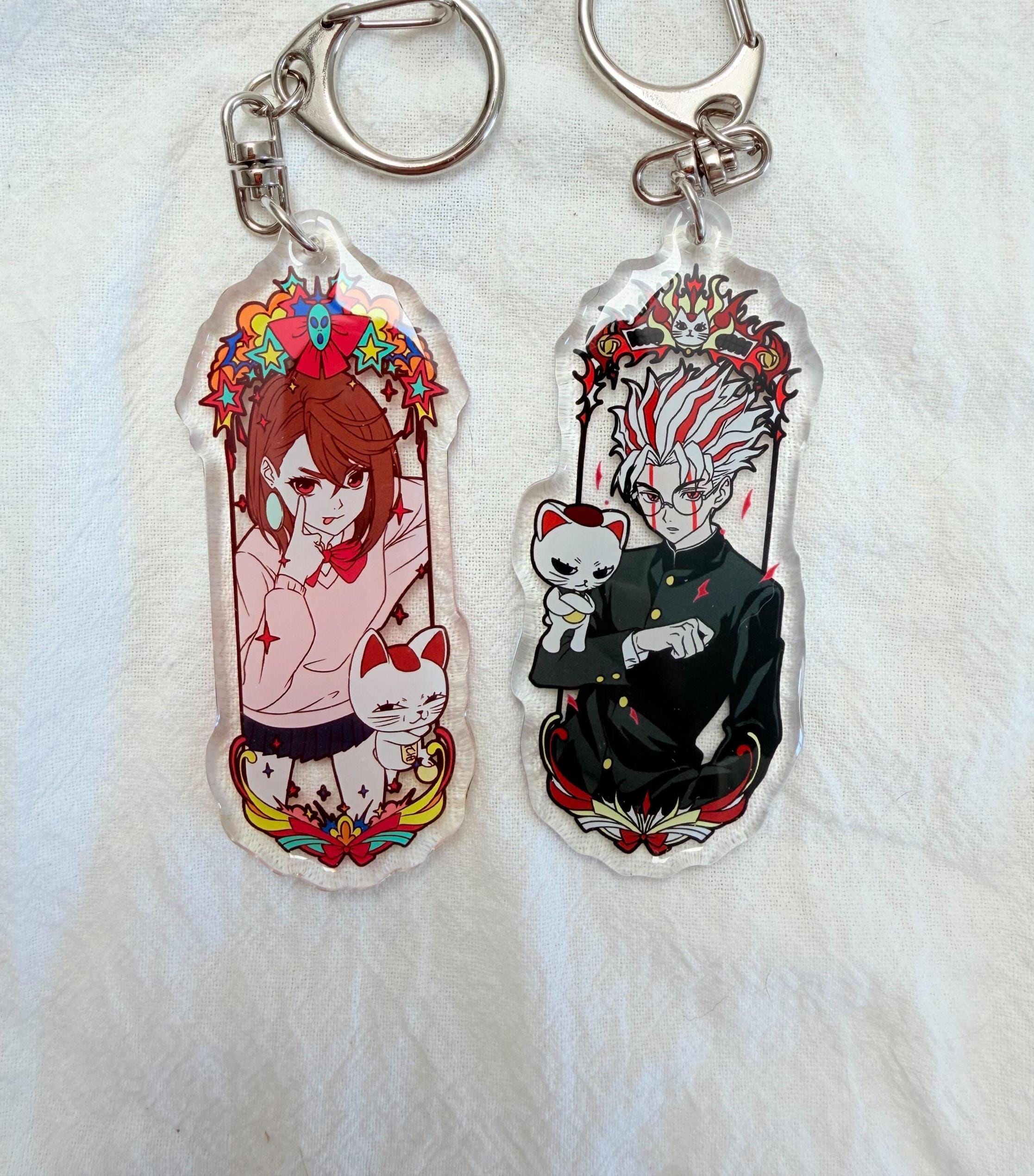 Dandadan Acrylic charms , Momo and Ken