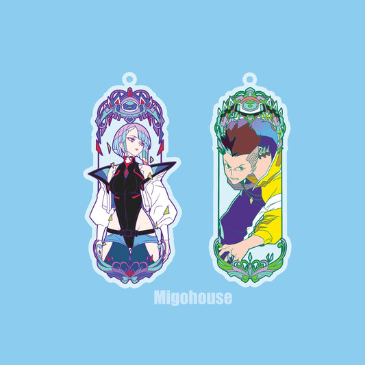 Cyberpunk: Edgerunners  Acrylic charms , David and Lucy