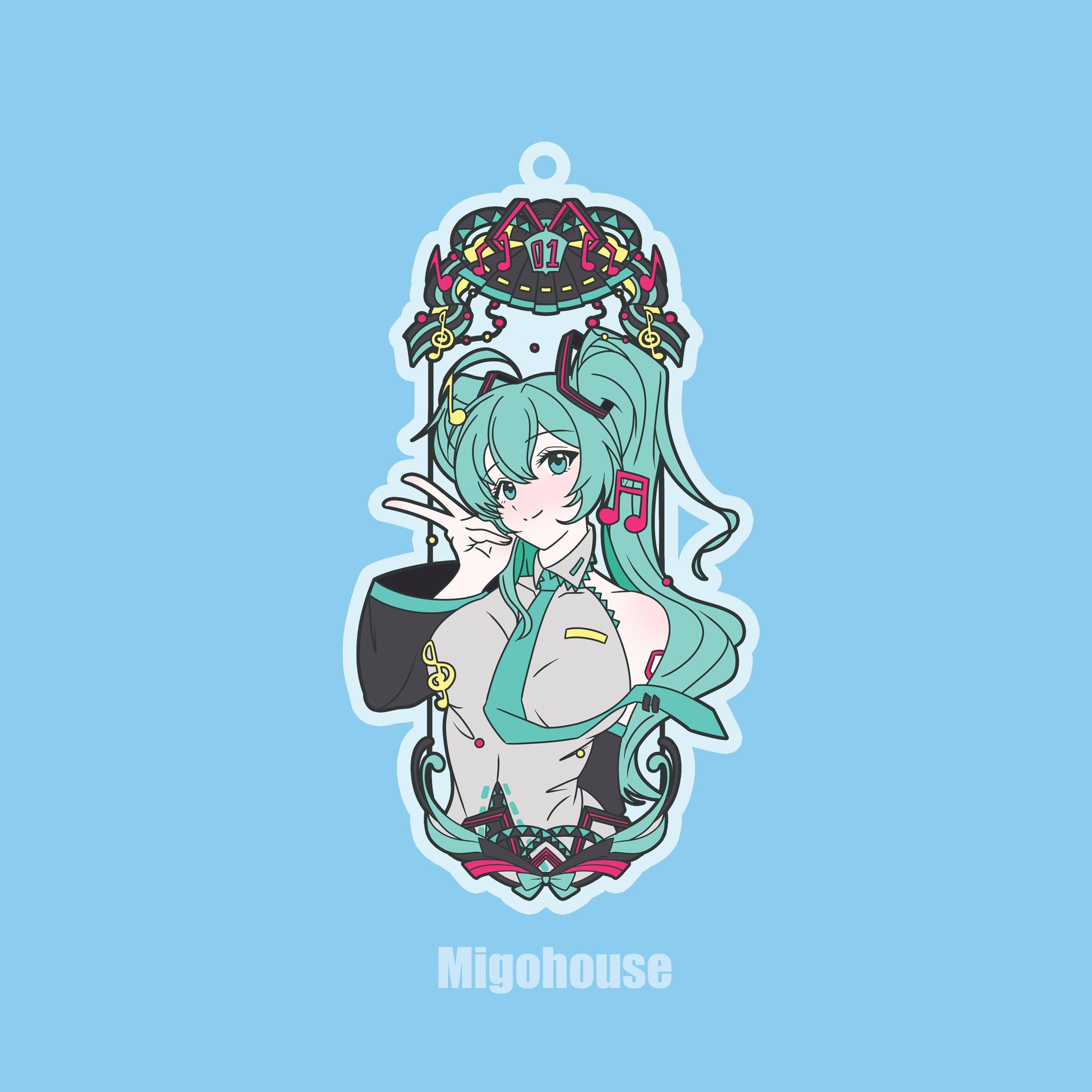 Hatsune Miku Acrylic charms , Miku