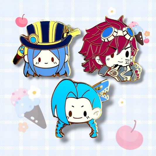 Arcane pin, Jinx, caitlyn, Vi